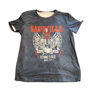 Nashville Rock & Roll Graphic Tee Tennessee Music City Size M